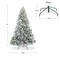 Casafield Realistic Snow-Flocked Pine Artificial Holiday Christmas Tree with Sturdy Metal Stand